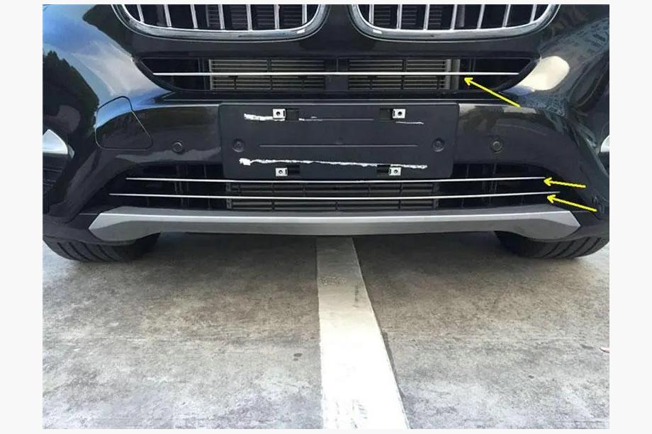 BMW X6 F16 2014–2019 Komplet kromiranih okrasnih letvic za rešetko odbijača Image