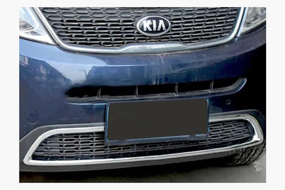 Kia Sorento II XM 2009–2014 Kromirana zaščitna letev za sprednji odbijač Libao (2013+) Image