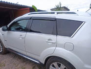 Mitsubishi Outlander 2012–2021 Vetrni deflektorji oken s kromom (4 kos, Libao) fotografija 1