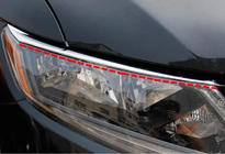Nissan X-trail T32/Rogue 2014–2021 Kromirane obrobe žarometov Libao 2014-2016 (2 kos, plastika) fotografija 1