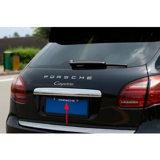 Libao okrasna letvica nad registrsko tablico (nerjavno jeklo) Porsche Cayenne 2010–2017 fotografija 1