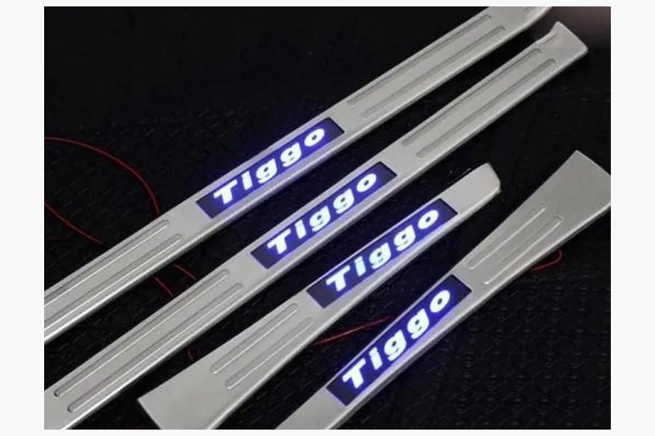Chery Tiggo 1 2005–2016 Libao LED obloge pragov 2010-2014 (4 kosi, nerjaveče jeklo) Image