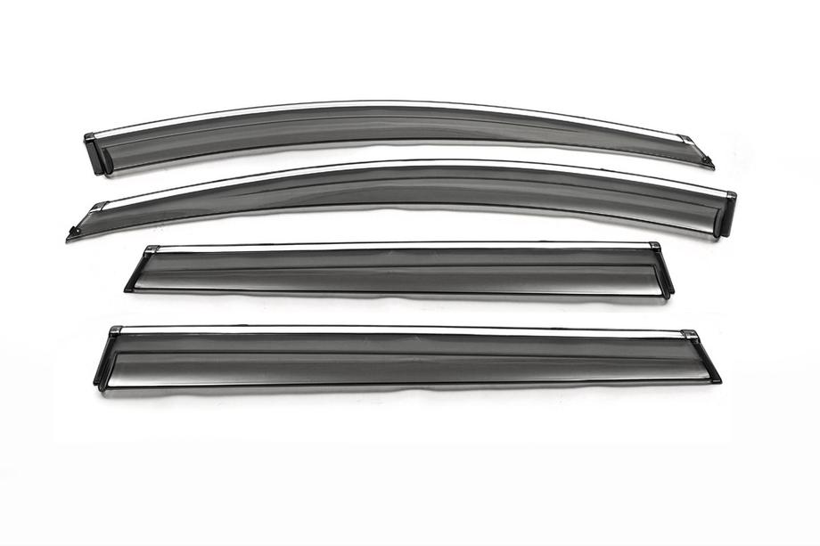 GreatWall Haval H6 2011– Vetrni deflektorji oken s kromirano letvijo 2012-2016 (4 kos, Libao) Image