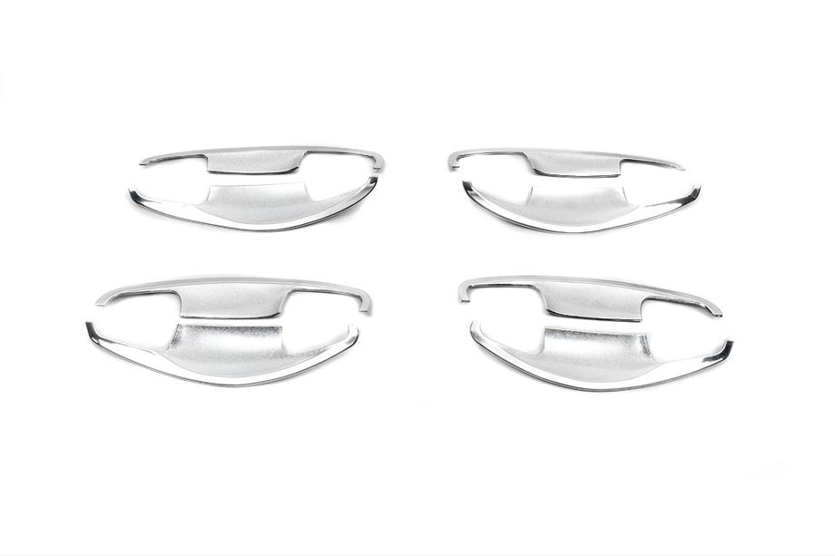 Hyundai Santa Fe 3 2012–2018 Kromirane obloge pod kljuke vrat (4 kosi, ABS) Fotografija 1