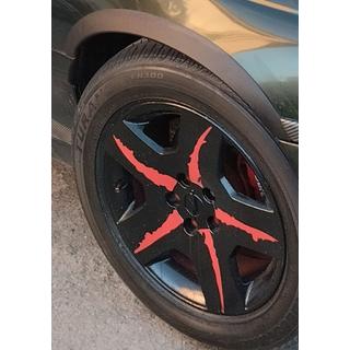 Obrobe kolotek (4 kosi, črne, ABS plastika) Opel Omega B 1994–2003 fotografija 2