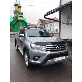 Strešne sani s prečkami (2 kosa, krom) Toyota Hilux 2015– fotografija 2