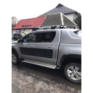Strešne sani s prečkami (2 kosa, krom) Toyota Hilux 2015– fotografija 3