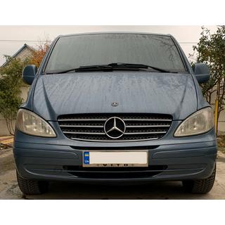 Kromiran okvir registrske tablice (1 kos, nerjaveče jeklo) Mercedes Vito W639 2004–2014 fotografija 1