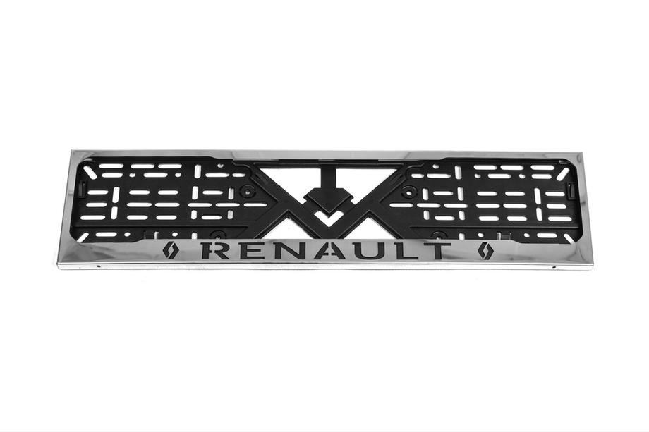 Renault Kromiran okvir registrske tablice Renault (1 kos, nerjavno jeklo) Fotografija 1