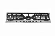 Daewoo Kromiran okvir za registrsko tablico Daewoo (1 kos, nerjaveče jeklo) fotografija 1