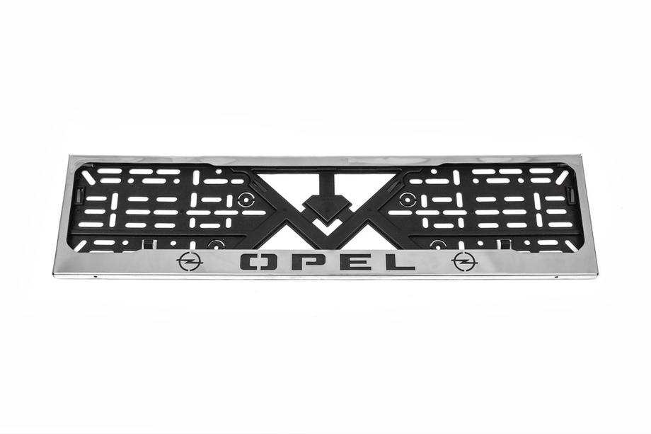 Opel Kromiran okvir registrske tablice Opel (1 kos, nerjavno jeklo) Fotografija 2