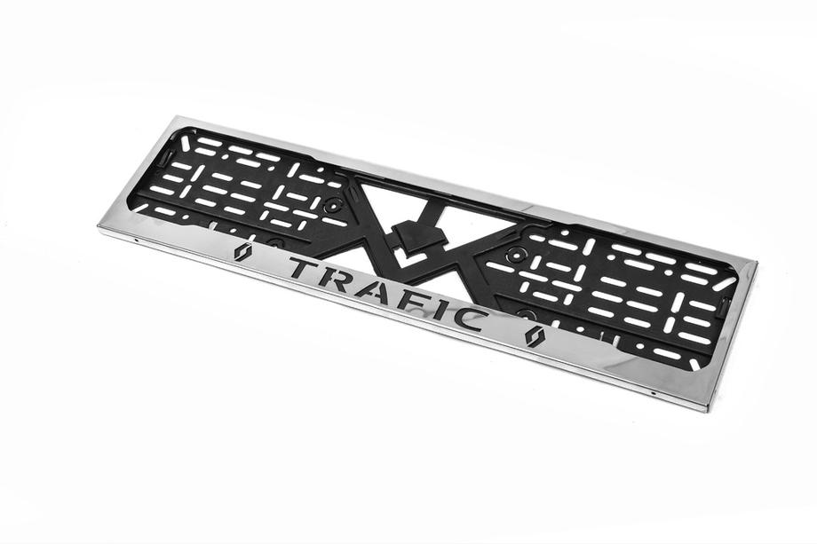 Renault Trafic 2015– Kromiran okvir registrske tablice (1 kos, nerjaveče jeklo) Fotografija 2