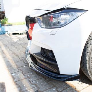 EuroCap sprednji lip spojler (črn, za M-Performance) BMW serija 3 F30/F31 2012–2019 fotografija 3