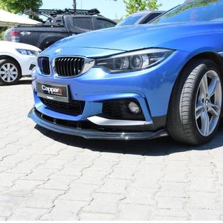 Sprednji lip spojler odbijača za M-Sport (črn) BMW serija 4 F32/F33/F36 2012–2020 fotografija 2