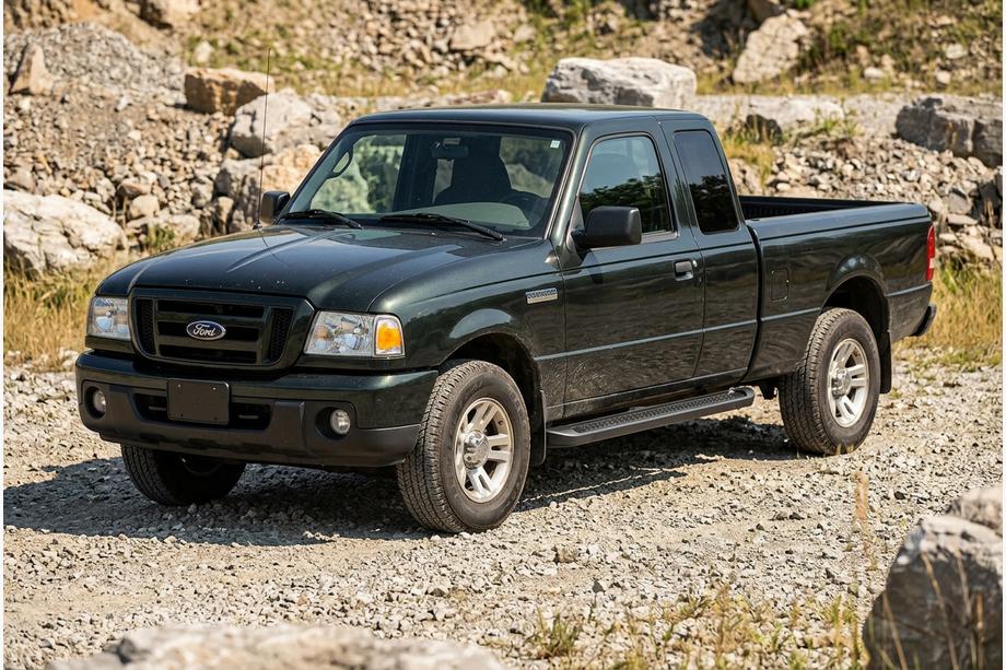 Ford Ranger 2002–2006 Bočne stopnice Allmond Black (2 kosa, aluminij) Image