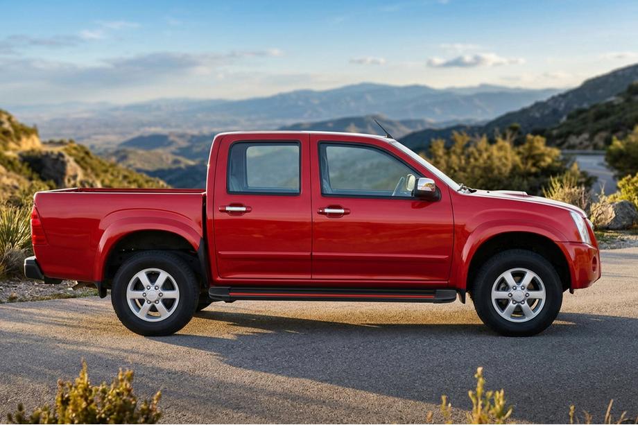 Isuzu D-Max 2002–2011 Stranske stopnice Maya Red (2007-2012, 2 kosa, aluminij) Image