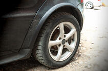 Mercedes A-slass W168 1997–2004 Obrobe kolotek (4 kosi, črne, ABS plastika) fotografija 9