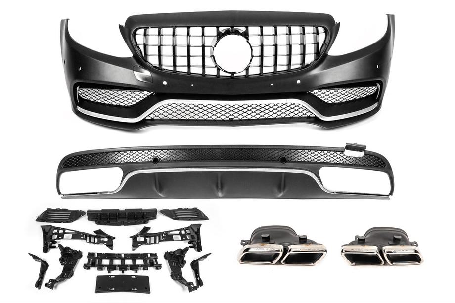 Mercedes C-class W205 2014–2021 Body kit komplet z difuzorjem V1 (AMG C63-designs 2014-2018) Image