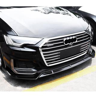 Sprednji lip spojler (črn) Audi A6 C8 2018–2025 fotografija 2