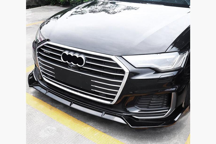 Audi A6 C8 2018–2025 Sprednji lip spojler (črn) Image