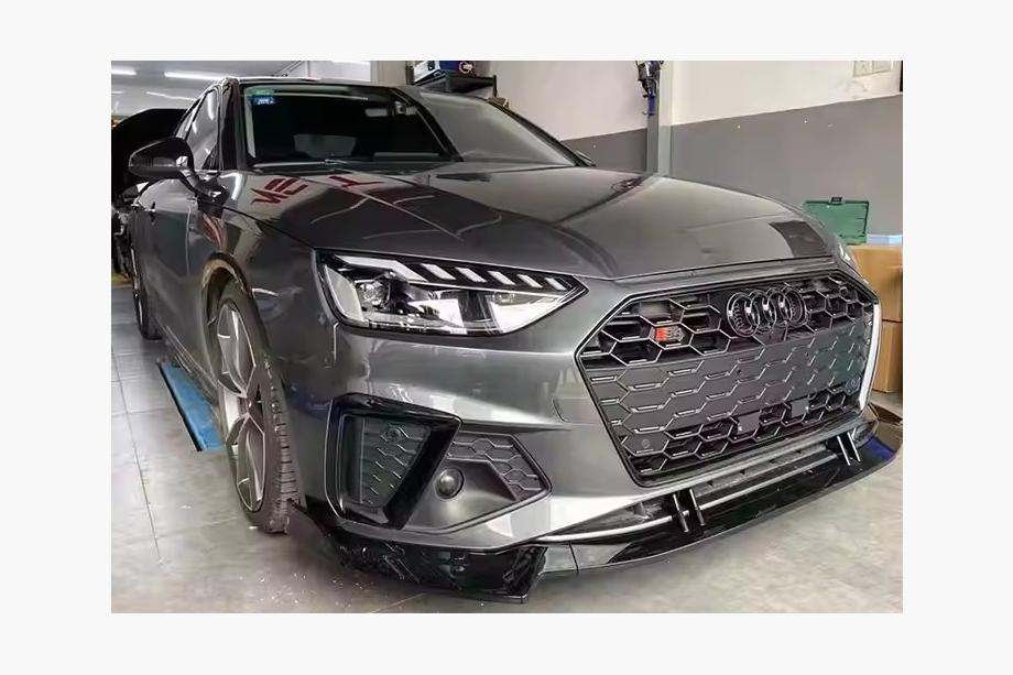 Audi A4 B9 2015–2024 Sprednji lip spojler 2021-2023 (črn) Image