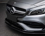 Mercedes A-class W176 2012–2018 Sprednji lip spojler (za AMG-Line / A45 AMG HB 2016-2018, črn) fotografija 2