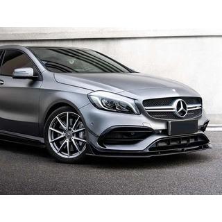 Sprednji lip spojler (za AMG-Line / A45 AMG HB 2016-2018, črn) Mercedes A-сlass W176 2012–2018 fotografija 1