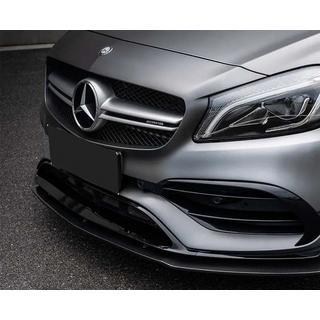 Sprednji lip spojler (za AMG-Line / A45 AMG HB 2016-2018, črn) Mercedes A-сlass W176 2012–2018 fotografija 2