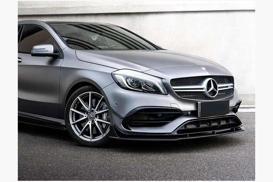 Mercedes A-class W176 2012–2018 Sprednji lip spojler (za AMG-Line / A45 AMG HB 2016-2018, črn) Image