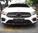 Mercedes A-class W177 2018– Sprednji lip spojler (za AMG-Line 2018-2021, črn) fotografija 1