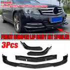 Mercedes razred C W204 2007–2015 Sprednji lip spojler za odbijač za 1234 Upgrade (2011-2014) (črn) fotografija 4