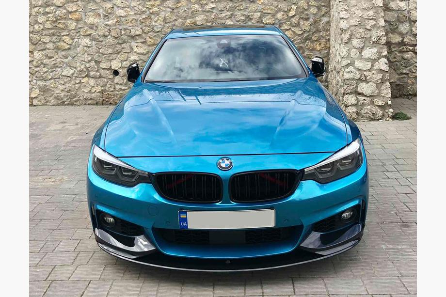 BMW serija 4 F32/F33/F36 2012–2020 Sprednji lip spojler 1234 Upgrade (črn) Fotografija 1