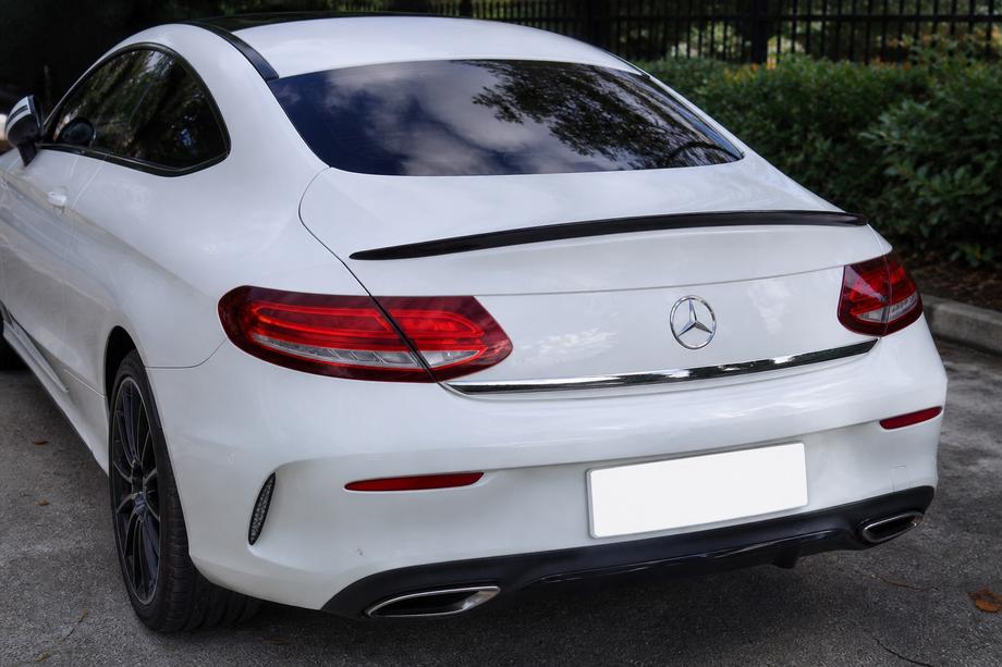 Mercedes C-class W205 2014–2021 Spojler za Coupe (1234 Upgrade, črn) Fotografija 1