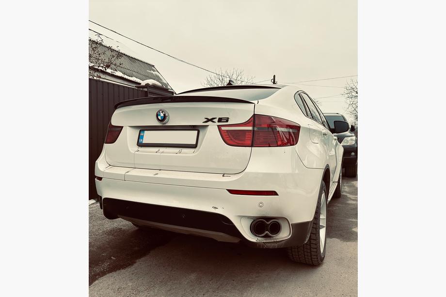 BMW X6 E71 2008–2014 LIP spojler (1234 Upgrade, črn) Image