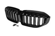 BMW serija 3 G20/G21 2018– M-Look V2 ledvični rešetki (2018-2022, črn visok sijaj) fotografija 4