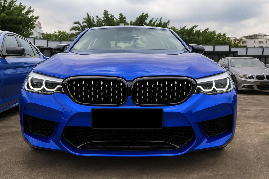 BMW serija 5 G30/G31 2017–2023 Ledvičke Diamond Silver V2 (2017-2020, črn rob) Image