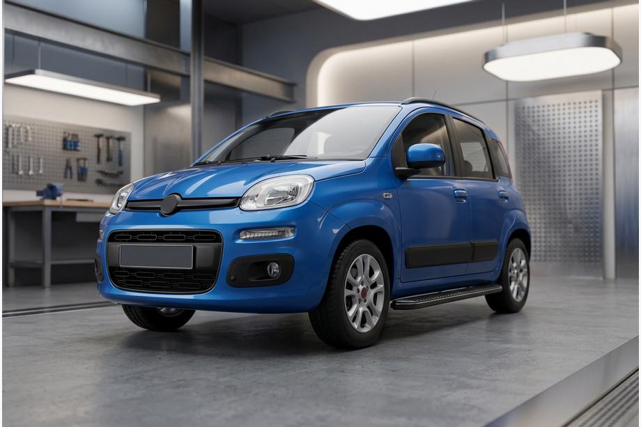 Fiat Panda 2011–2023 Stranski pragovi Tayga Black (2 kos, aluminij) Fotografija 1