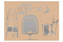 Nissan Almera N16 2000–2006 Okrasne letvice za armaturno ploščo 00-03 (aluminij) fotografija 1