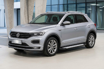 Volkswagen T-Roc 2017–2025 Stranske stopnice Allmond Grey (2 kosa, aluminij) fotografija 1