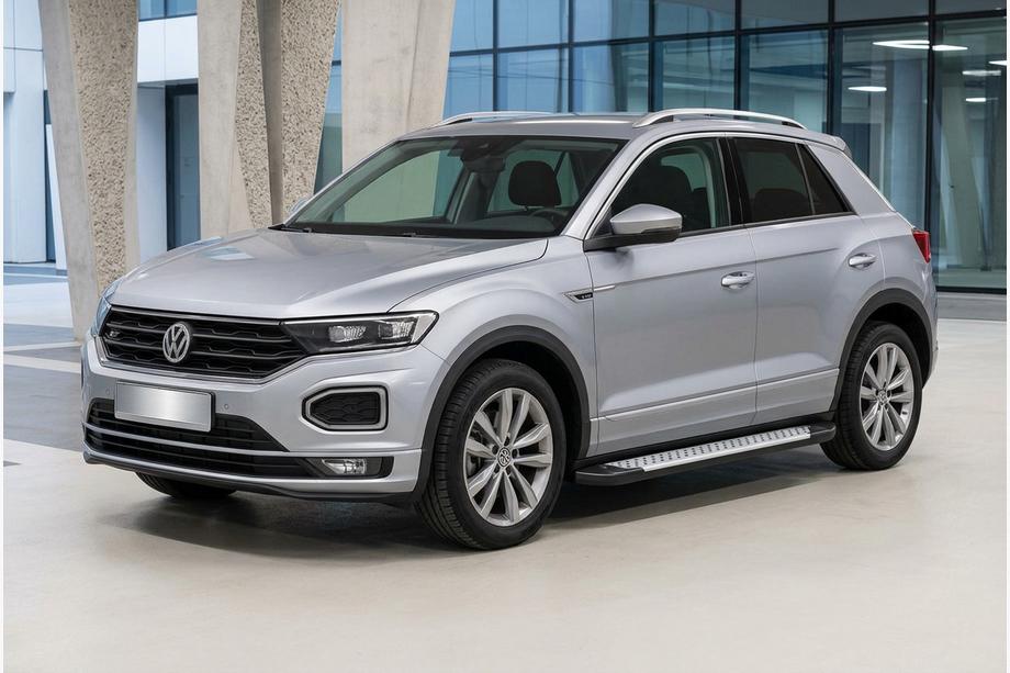 Volkswagen T-Roc 2017–2025 Stranske stopnice Allmond Grey (2 kosa, aluminij) Image