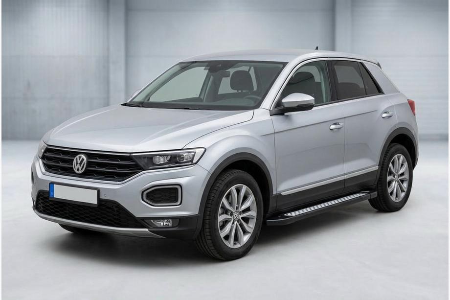 Volkswagen T-Roc 2017–2025 Stranske stopnice Vision New Black (2 kos, aluminij) Fotografija 1