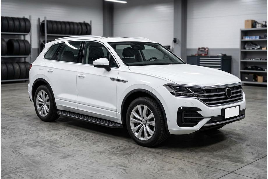 Volkswagen Touareg 2018– Stranski pragovi Tayga Black (2 kos, aluminij) Image