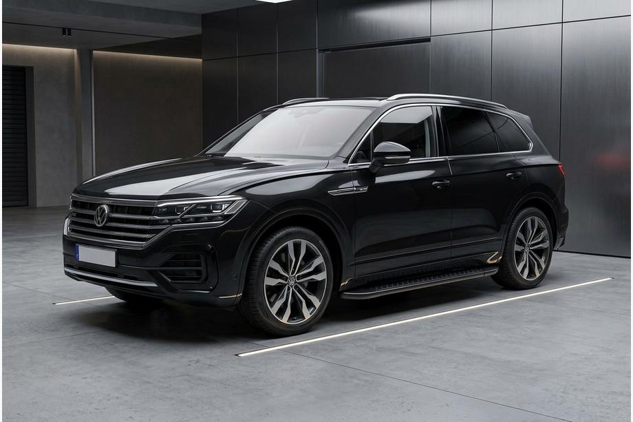 Volkswagen Touareg 2018– Bočne stopnice Allmond Black (2 kosa, aluminij) Image