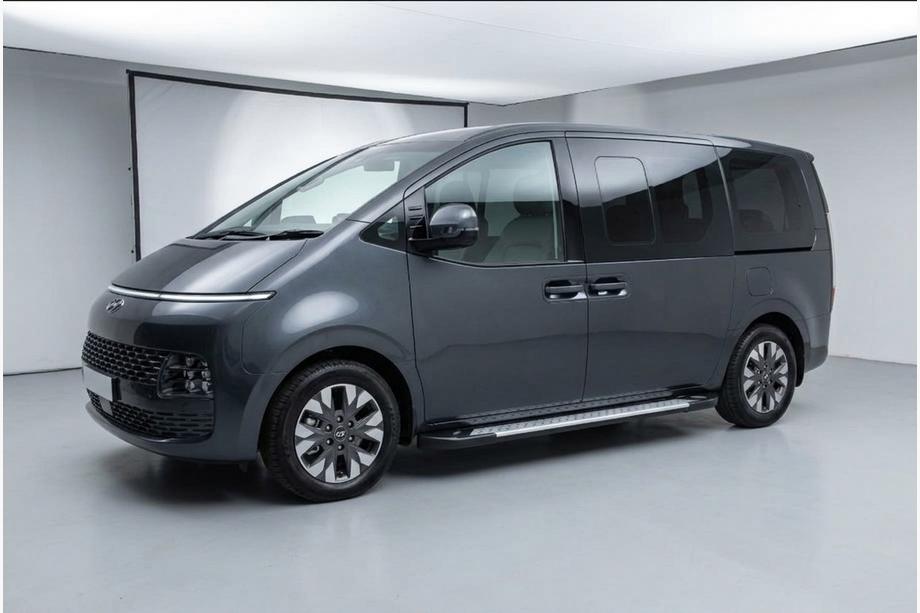 Hyundai Staria 2021– Stranske stopnice Allmond Grey (2 kosa, aluminij) Image