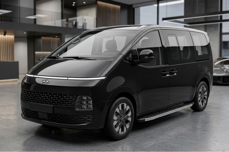 Hyundai Staria 2021– Stranske stopnice BlackLine (2 kos, aluminij) Image