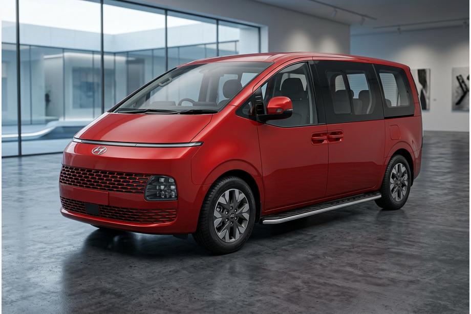 Hyundai Staria 2021– Stranski pragovi Maydos V1 (2 kos, aluminij ↗ nerjaveče jeklo) Image
