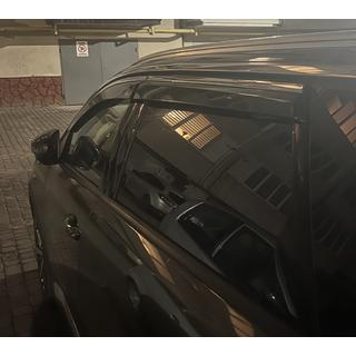 Vetrni deflektorji za okna s kromirano letvico (4 kosi, Niken) fotografija 3