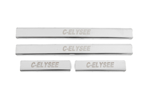 Citroen C-Elysee 2013–2022 Nerjaveče letve pragov Carmos V2 (4 kos, inox) fotografija 1