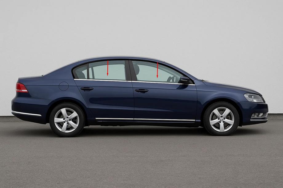 Volkswagen Passat B7 2012–2015 Okenska obroba SD/SW (nerjaveče jeklo) Image