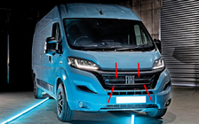 Fiat Ducato 2006–2025 Nerjaveče obloge za sprednjo masko 2022+ (3 kos) fotografija 1